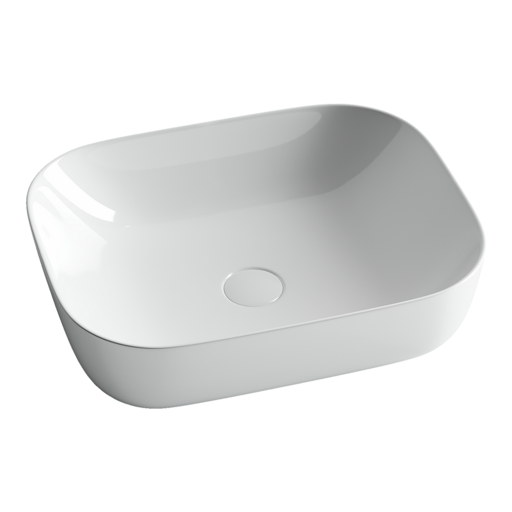 Фото Раковина Ceramicanova Element CN6008 накладная 50,5 × 40 × 15 см, белый глянцевый