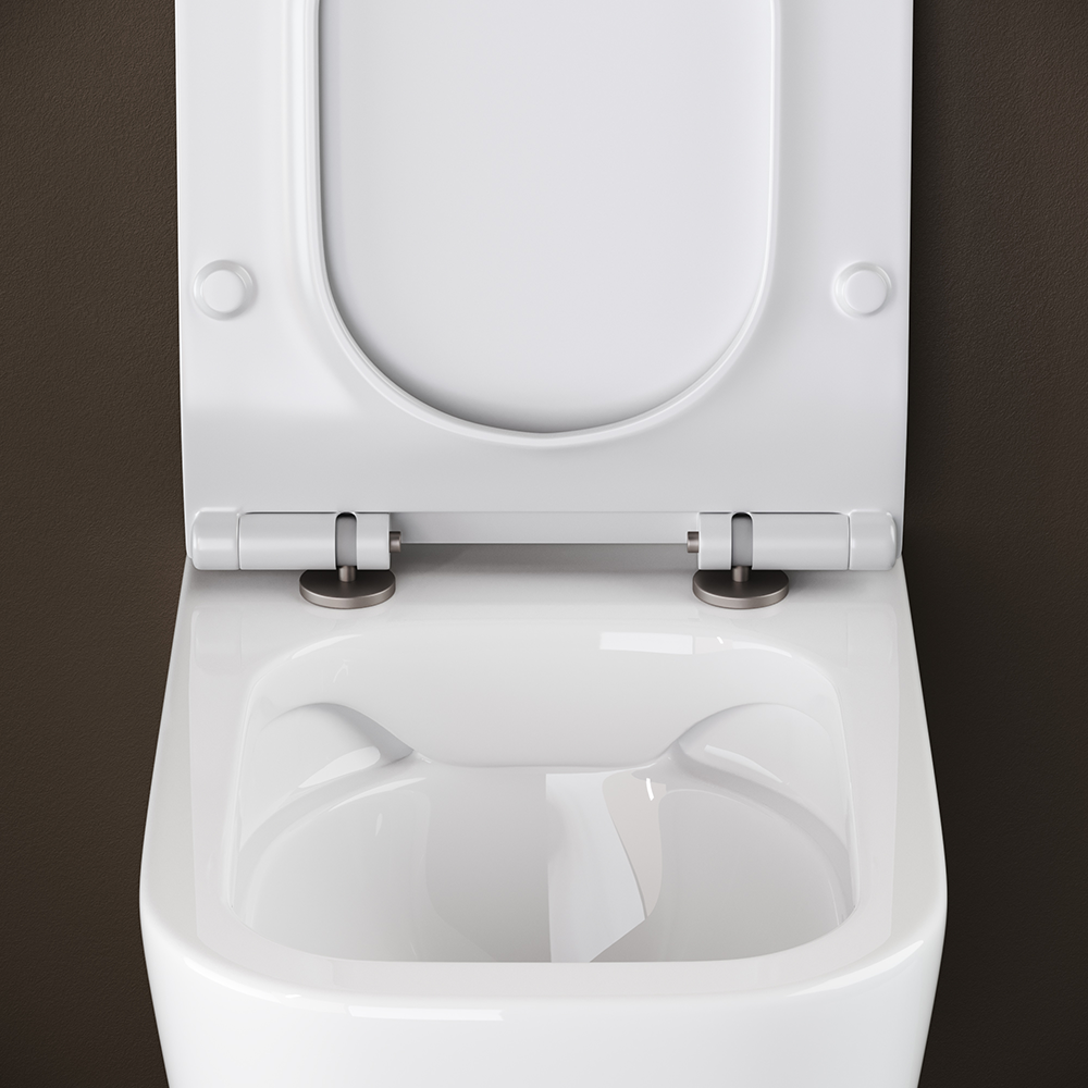 Фото Унитаз Ceramicanova New day CN3005 безободковый с сиденьем подвесной, белый глянцевый