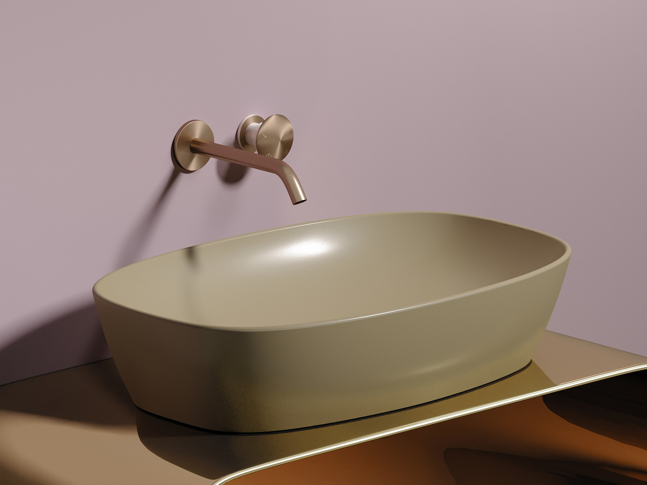 Фото Раковина Ceramicanova Element CN6049MC накладная 61 × 38,5 × 14 см, капучино матовый