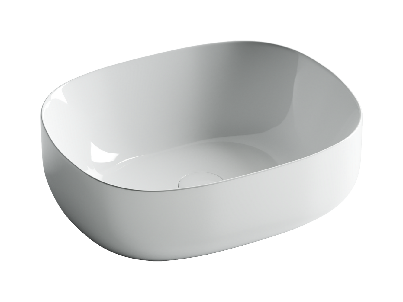 Фото Раковина Ceramicanova Element CN6018 накладная 46 × 35 × 15,5 см, белый глянцевый