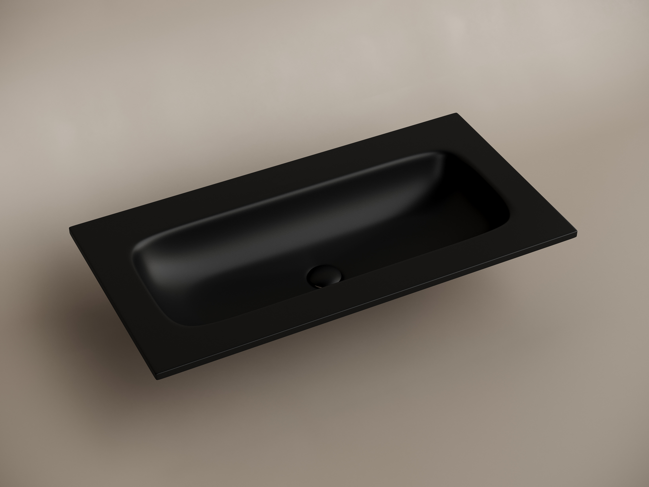 Фото Раковина Ceramicanova Grace CN7019MBwx мебельная 91 × 45,7 × 13,7 см, черный матовый