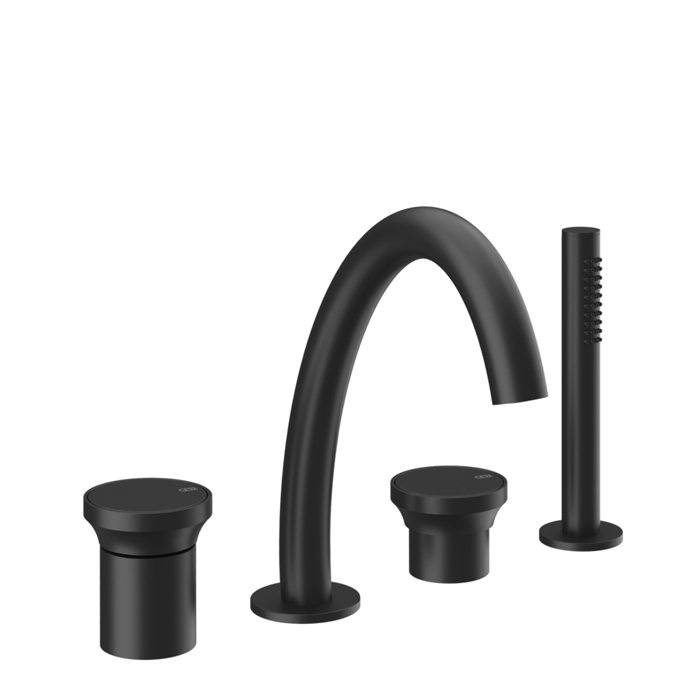 Фото Смеситель Gessi Origini 66037#299 для ванны, черный матовый