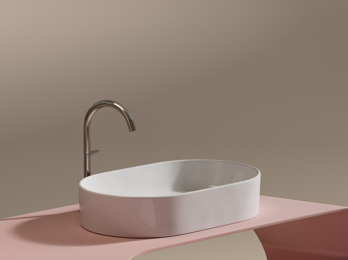 Фото Раковина Ceramicanova Element CN6048 накладная 60 × 38,5 × 12,2 см, белый глянцевый