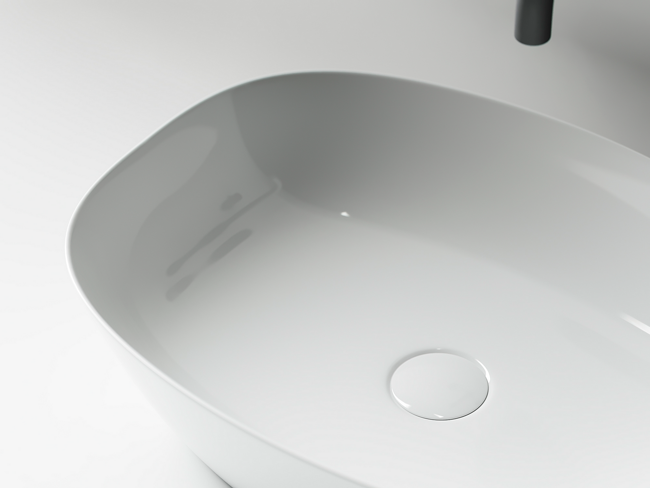 Фото Раковина Ceramicanova Element CN5005 накладная 50 × 38 × 14 см, белый глянцевый