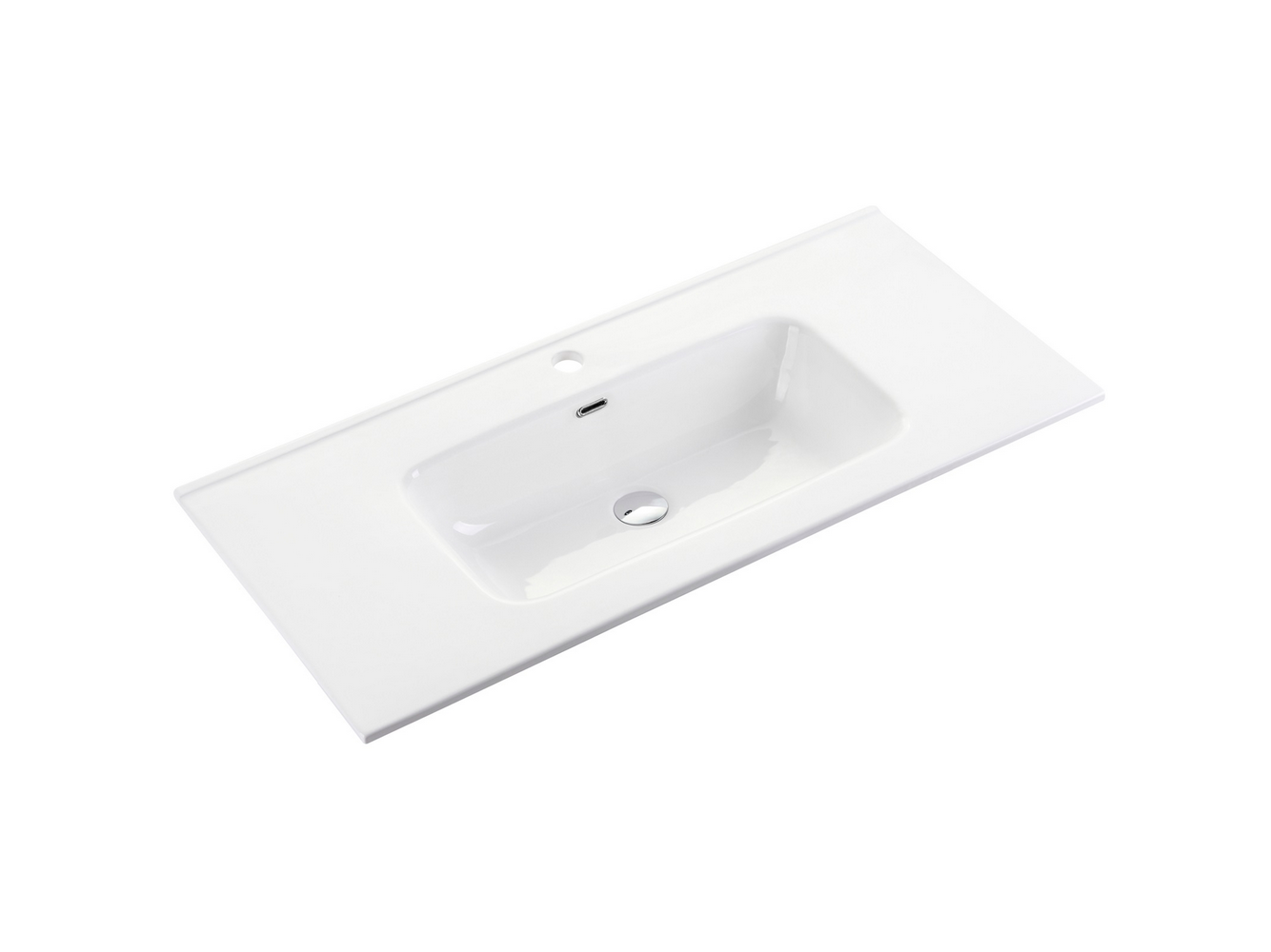 Фото Раковина Ceramicanova Element CN7002 мебельная 91 × 46,5 × 18 см, белый глянцевый