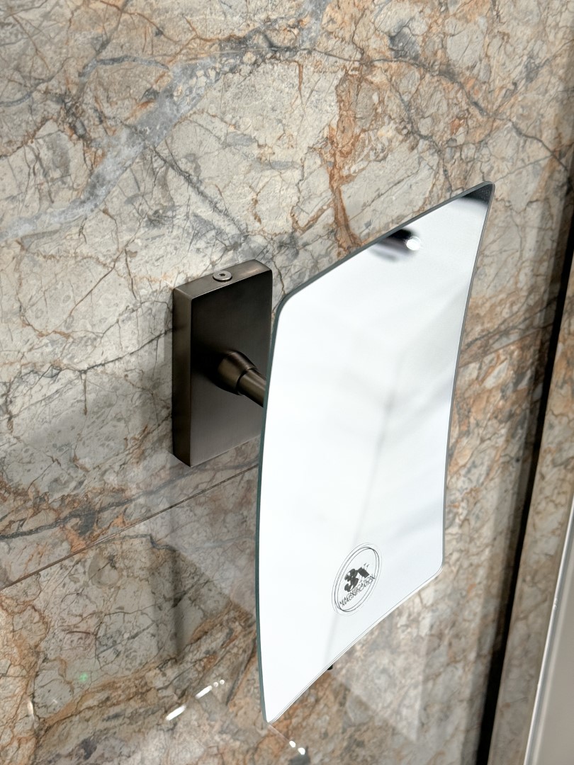 Фото Косметические зеркало Boheme Modern 506-GM настенное увел 3Х, Gun Metal, графит матовый