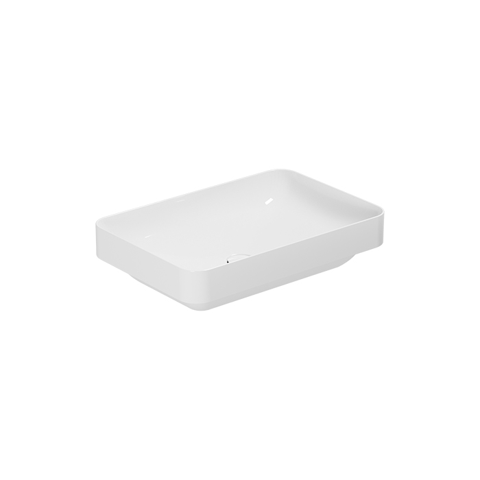 Фото Раковина Azzurra Elegance ELLG060400S0BI/(ESO60 bi)*0 накладная 60 см, цвет Bianco lucido