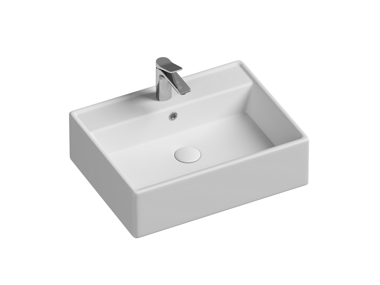 Фото Раковина Ceramicanova Element CN6046 накладная 59 × 45 × 16 см, белый глянцевый