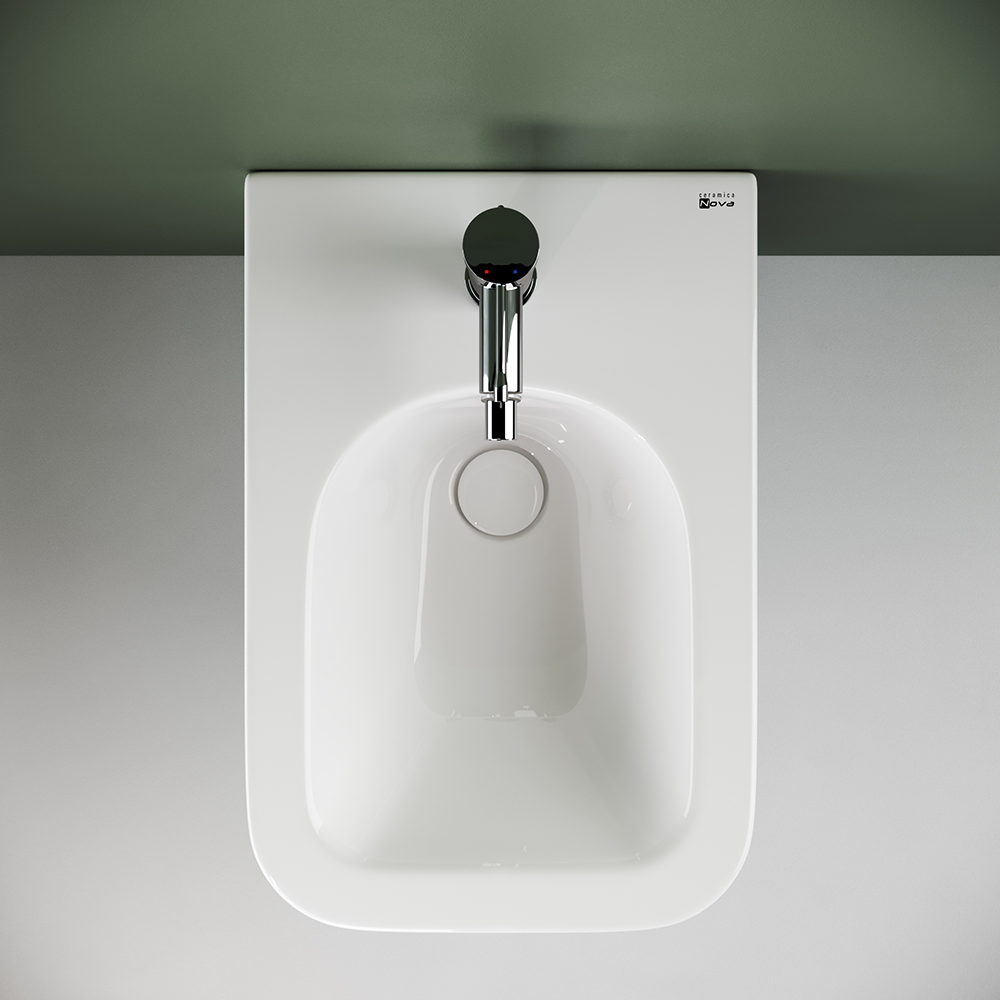 Фото Биде Ceramicanova Metric CN3008 подвесное, белый глянцевый