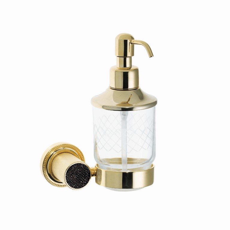 Фото Дозатор жидкого мыла Boheme Royal Cristal 10932-G-B подвесной золото