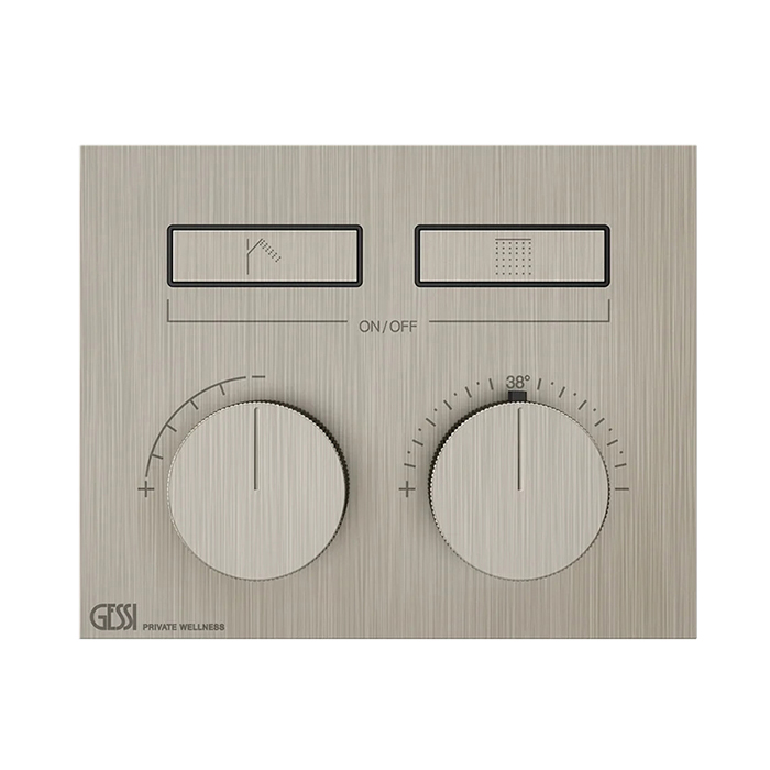 Фото Смеситель Gessi Hi-Fi 63004#149 для душа термостат, никель браш