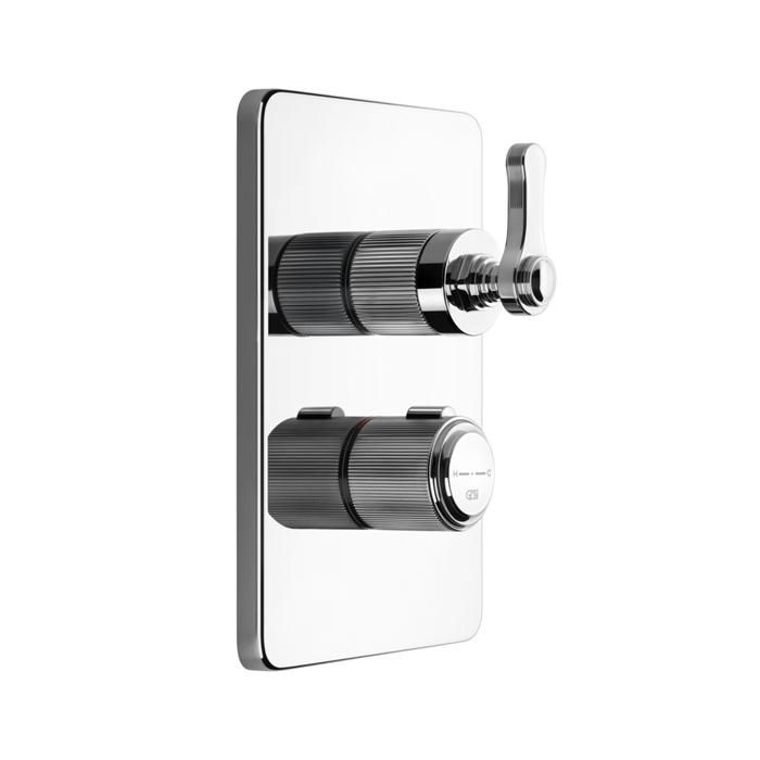 Фото Смеситель Gessi Venti20 65135#031 для душа термостат с переключателем на 2 потока, хром