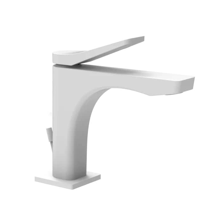 Фото Смеситель Gessi Rilievo 59001#279 для раковины с донным клапаном, белый матовый