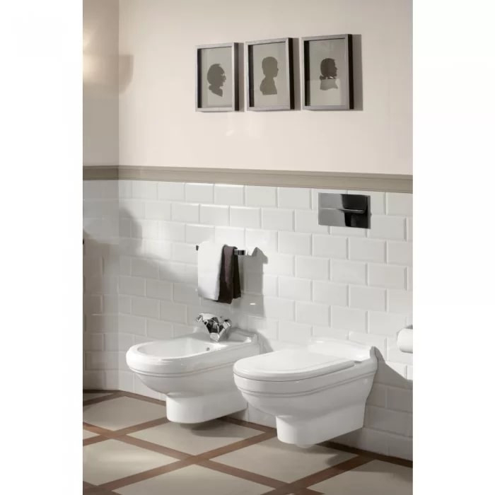 Фото Унитаз подвесной Villeroy & Boch Hommage 6661B0R1, без сиденья, белый глянцевый
