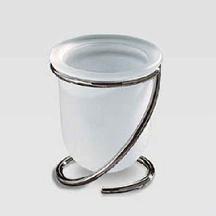 Фото Стакан Colombo Luna B0152-VAN настольный хром глянец/стекло матовое