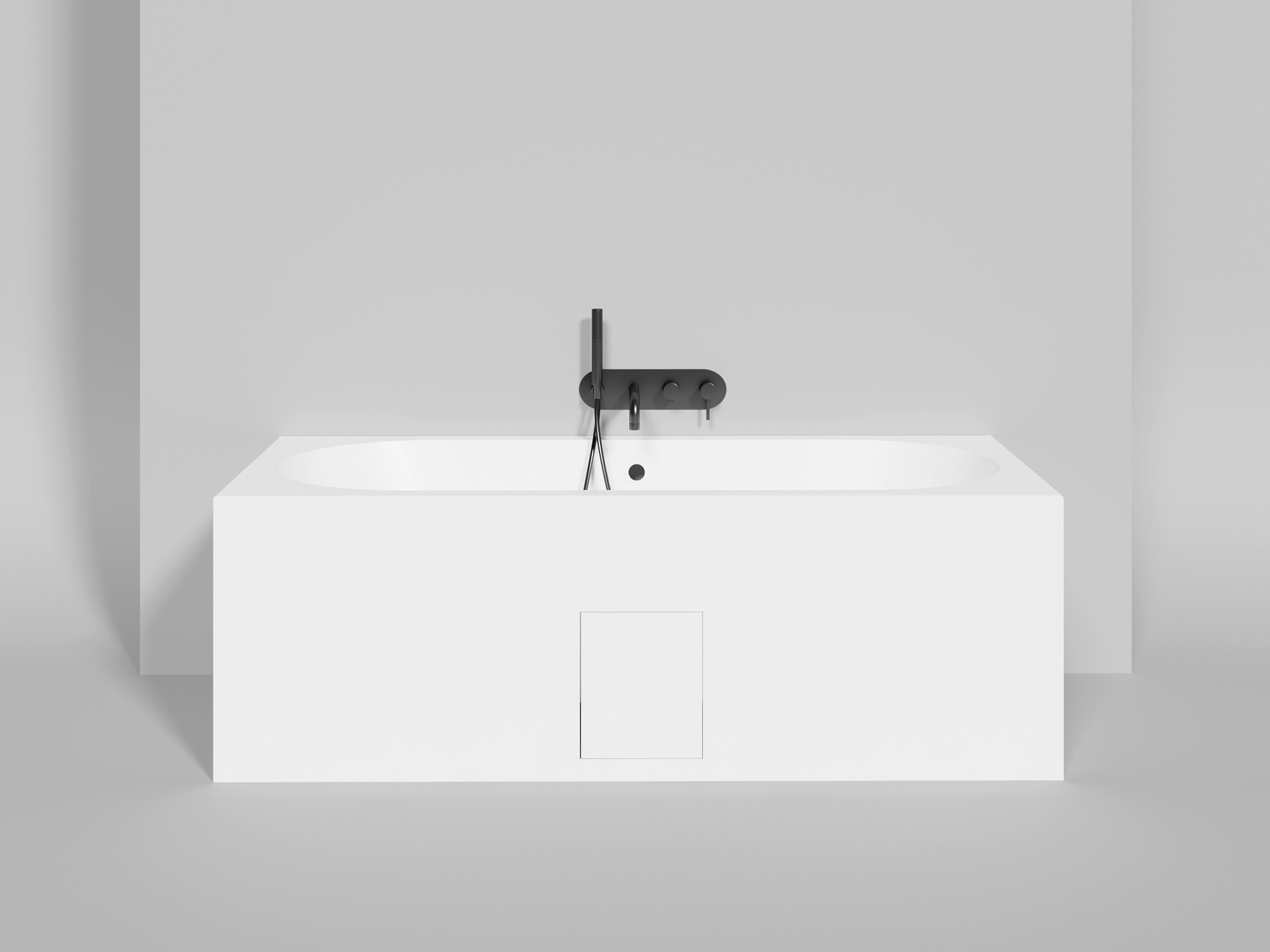 Фото Ванна Salini Ornella Axis 170x75 103423M встраиваемая из литьевого мрамора, белая матовая