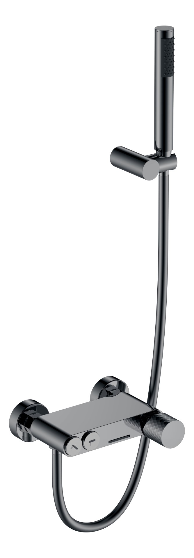 Фото Смеситель для ванны Boheme Stick 123-SGM графит глянец