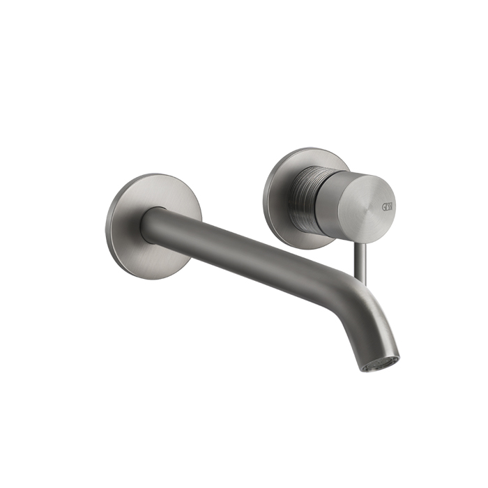 Фото Смеситель Gessi Gessi316 54386#239 для раковины с изливом, нержавеющая сталь браш