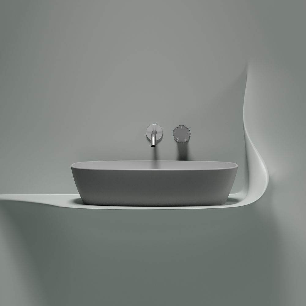 Фото Раковина Ceramicanova Element CN6049MSG накладная 61 × 38,5 × 14 см, серый матовый