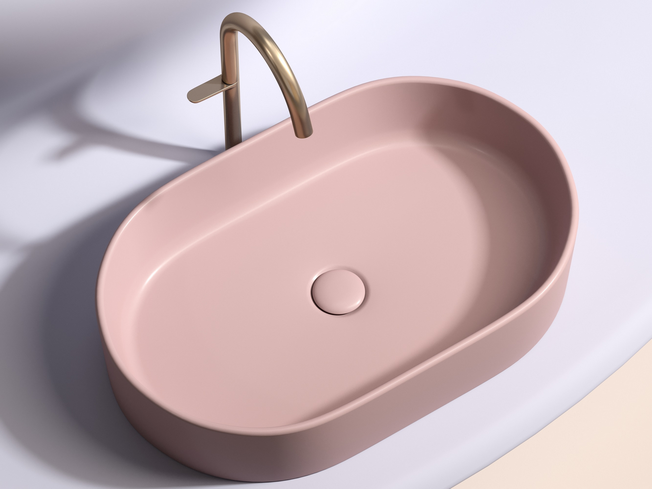Фото Раковина Ceramicanova Element CN6048MP накладная 60 × 38,5 × 12,2 см, розовый матовый