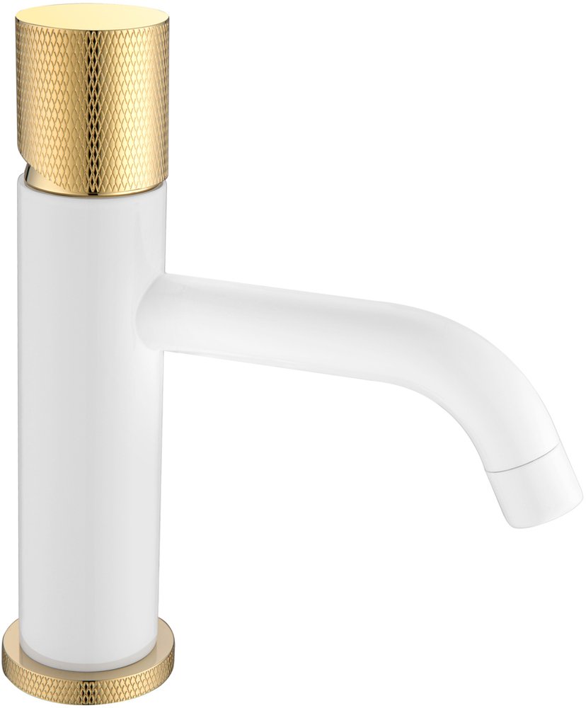 Фото Смеситель для раковины Boheme Stick 121-WG.2 золото/белый
