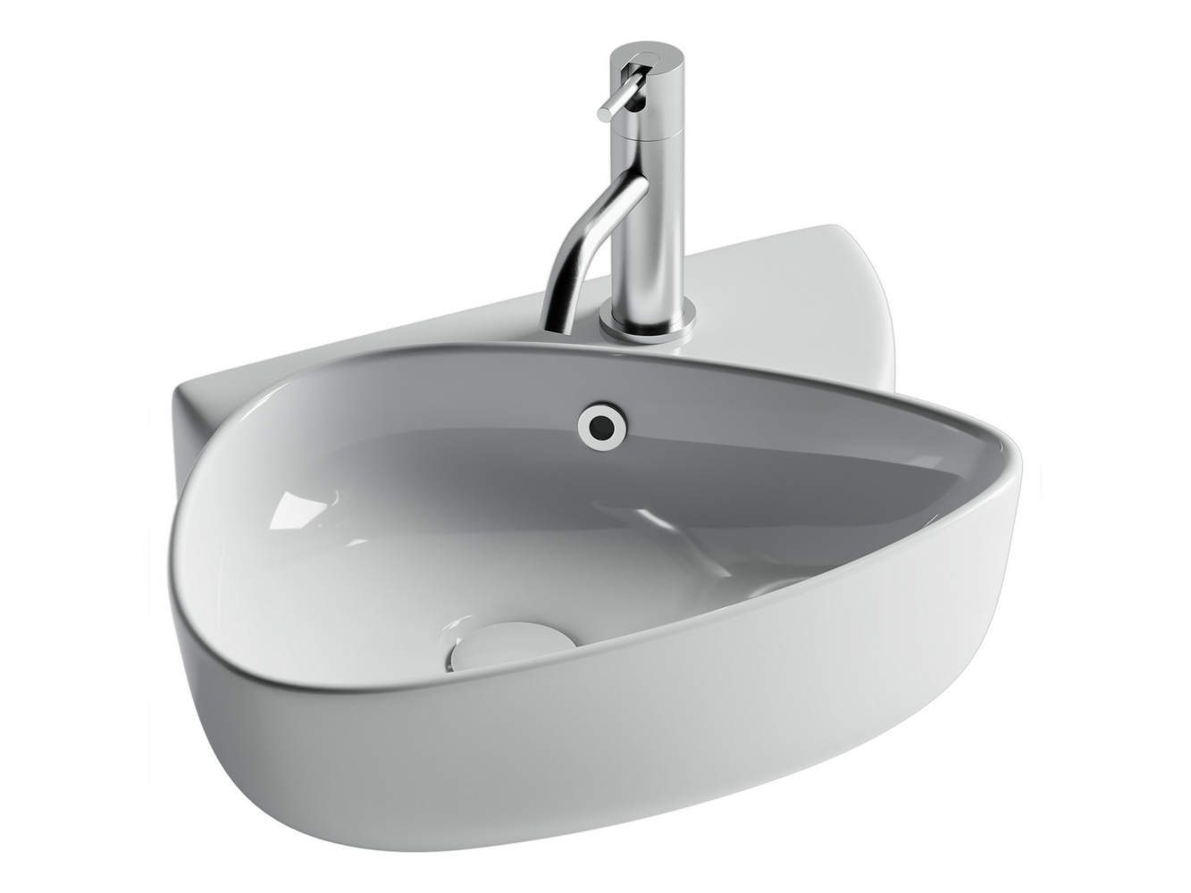 Фото Раковина Ceramicanova Element CN5049 подвесная 49,5 × 35 × 15,5 см, белый глянцевый