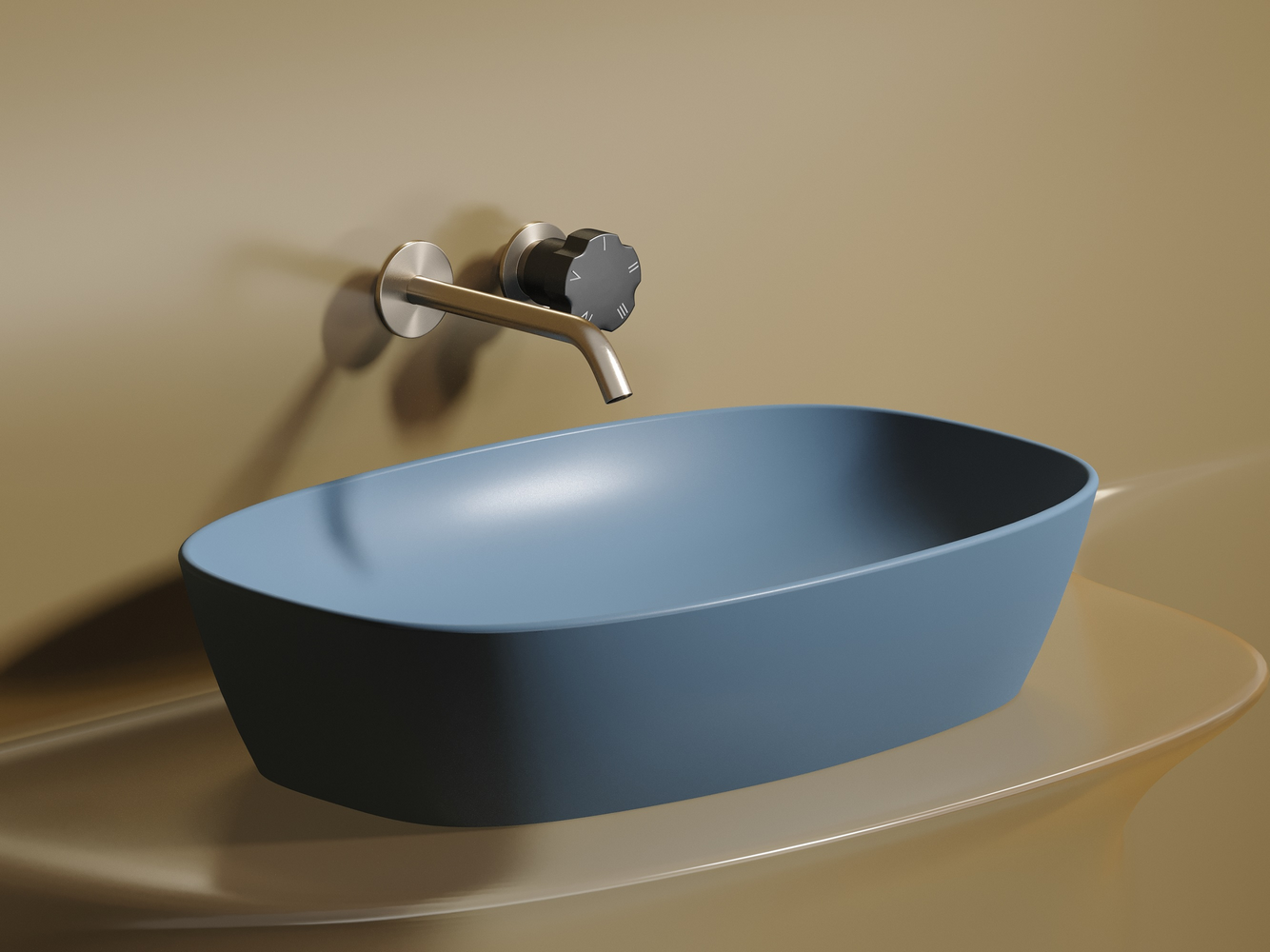 Фото Раковина Ceramicanova Element CN6049ML накладная 61 × 38,5 × 14 см, голубой матовый