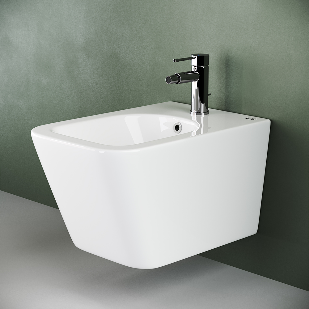 Фото Биде Ceramicanova Metric CN3008 подвесное, белый глянцевый