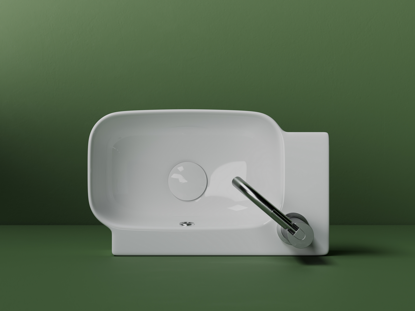 Фото Раковина Ceramicanova Element CN6074R подвесная 40,3 × 24,9 × 14 см, белый глянцевый