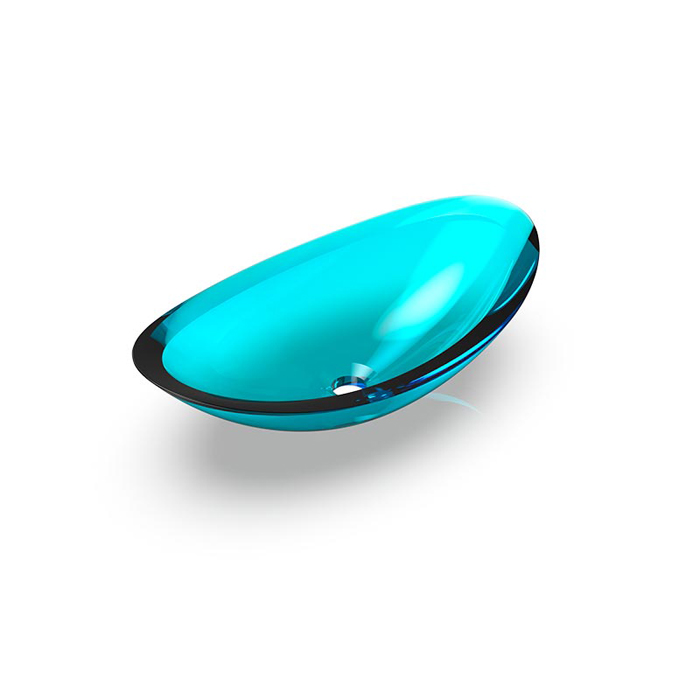 Фото Раковина Knief Solid Surface 70204100 накладная 58.1 см, цвет Aquamarin Blue # 100