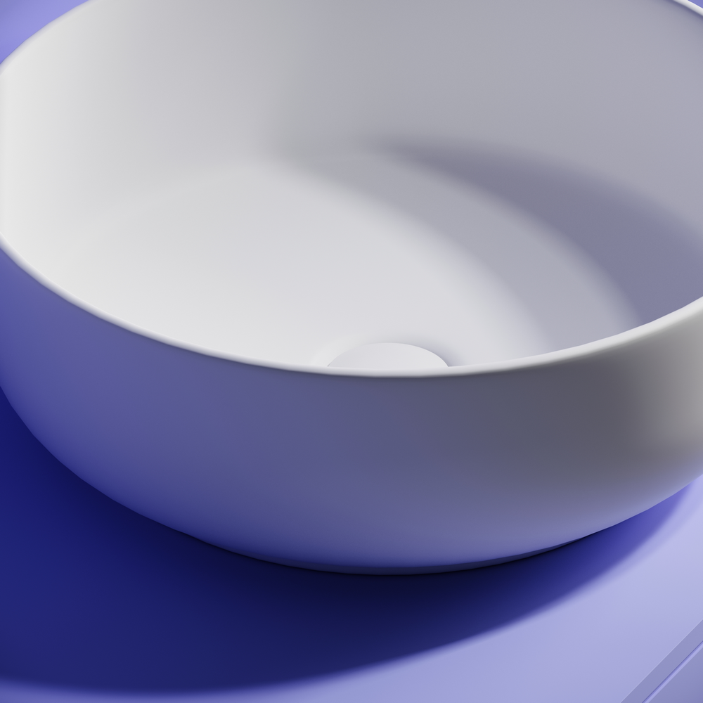 Фото Раковина Ceramicanova Taycan CN12003MW накладная 37,5 × 37,5 × 14 см, белый матовый