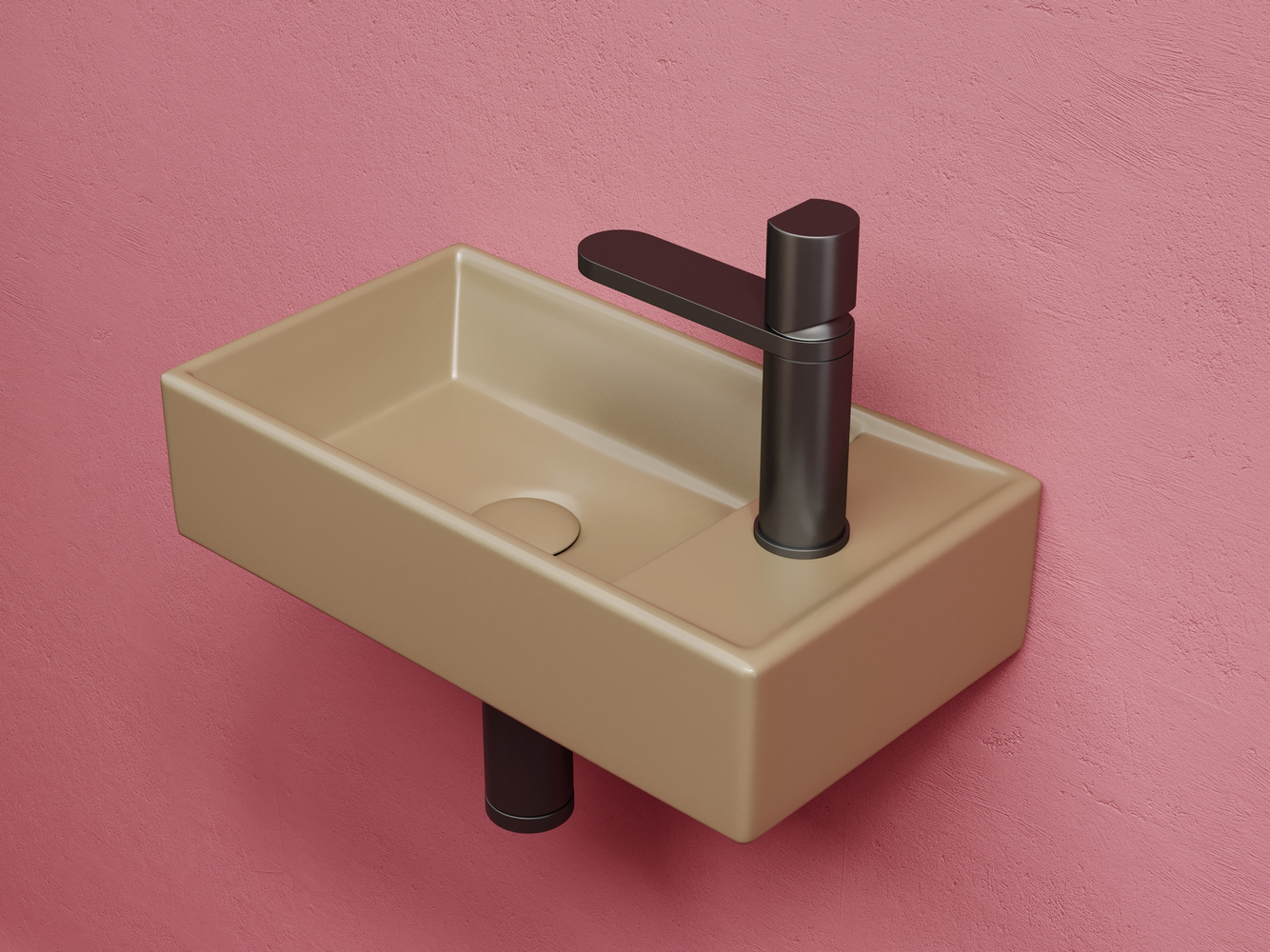 Фото Раковина Ceramicanova Element CN6051LMC подвесная 41 × 22,5 × 10,5 см, капучино матовый