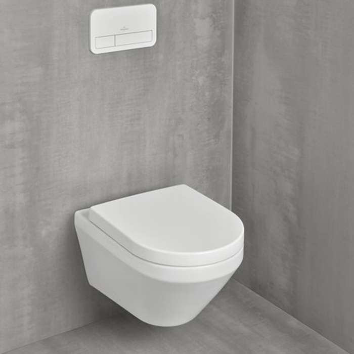 Фото Унитаз подвесной Villeroy & Boch Architectura 4694CL01, безободковый, с сиденьем с микролифтом, белый глянцевый
