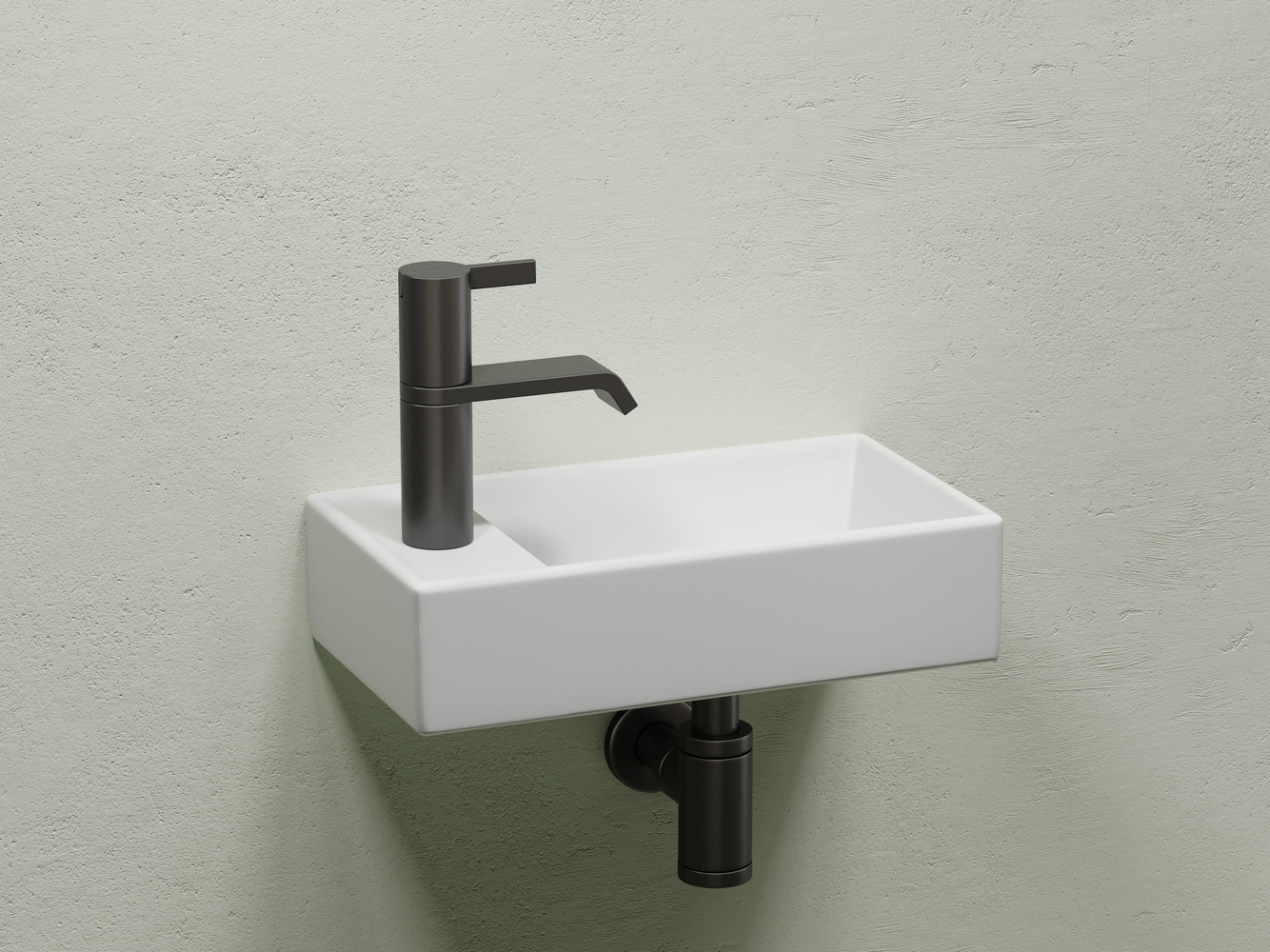 Фото Раковина Ceramicanova Element CN6051RMW подвесная 40,7 × 21,7 × 10 см, белый матовый