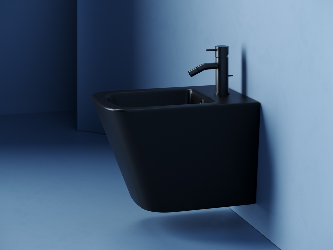 Фото Биде Ceramicanova Union CN4010MB подвесное, черный матовый