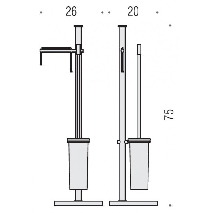 Фото Стойка Colombo Plus W4935.CR напольная хром глянец