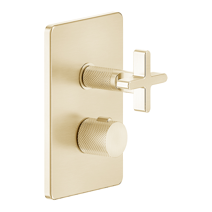 Фото Смеситель Gessi Inciso 58234#246 для душа термостат, золото глянец pvd