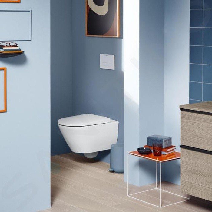 Фото Унитаз подвесной Duravit D-Neo 45770900A1, безободковый, с сиденьем с микролифтом, белый глянцевый