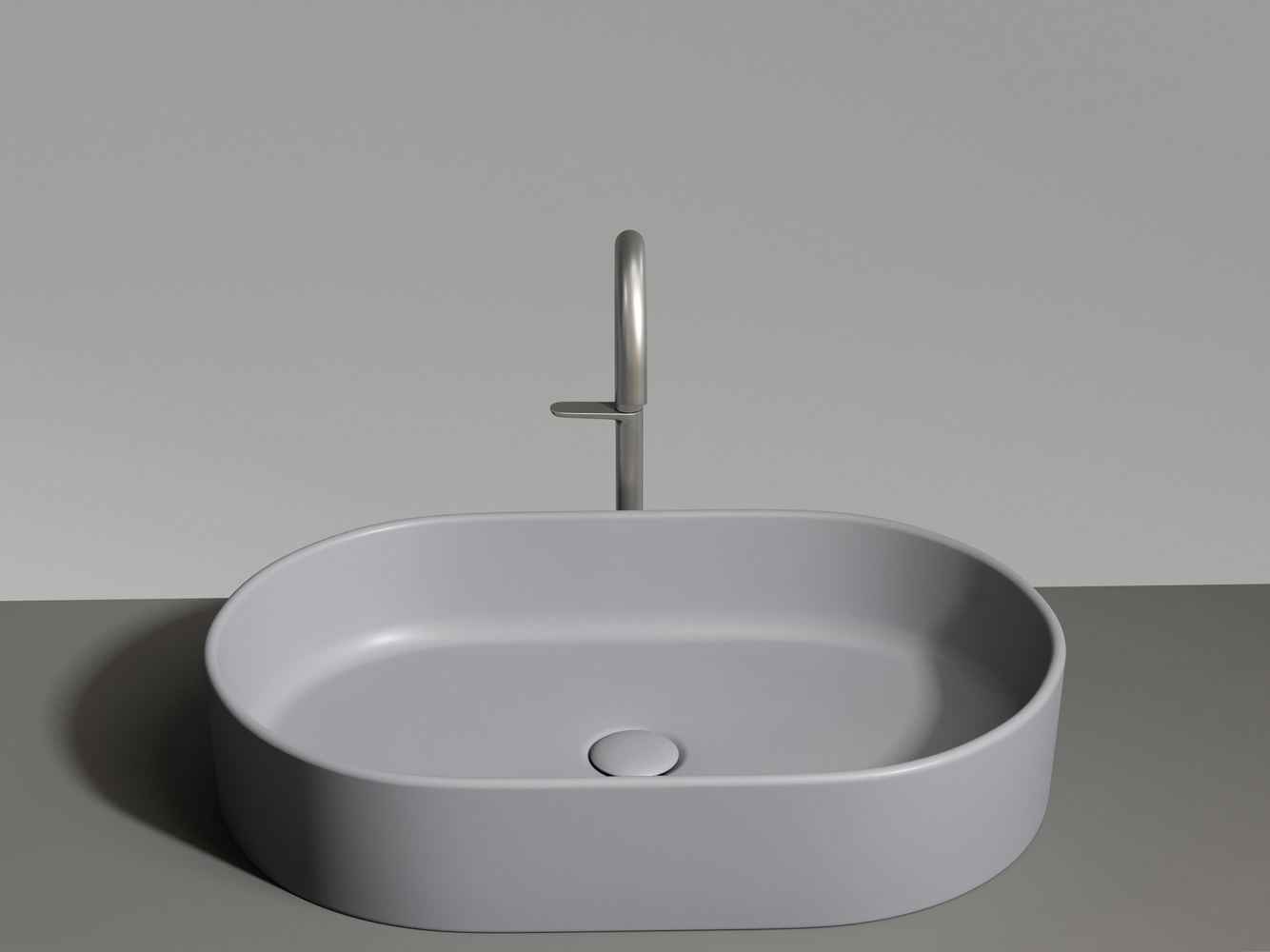 Фото Раковина Ceramicanova Element CN6048MH накладная 60 × 38,5 × 12,2 см, антрацит матовый