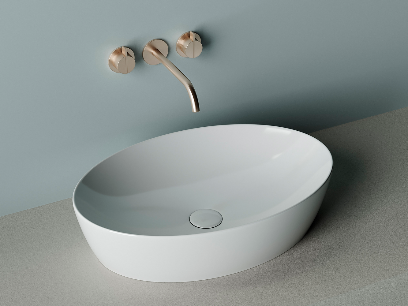 Фото Раковина Ceramicanova Element CN5018 накладная 62,5 × 42 × 14,5 см, белый глянцевый