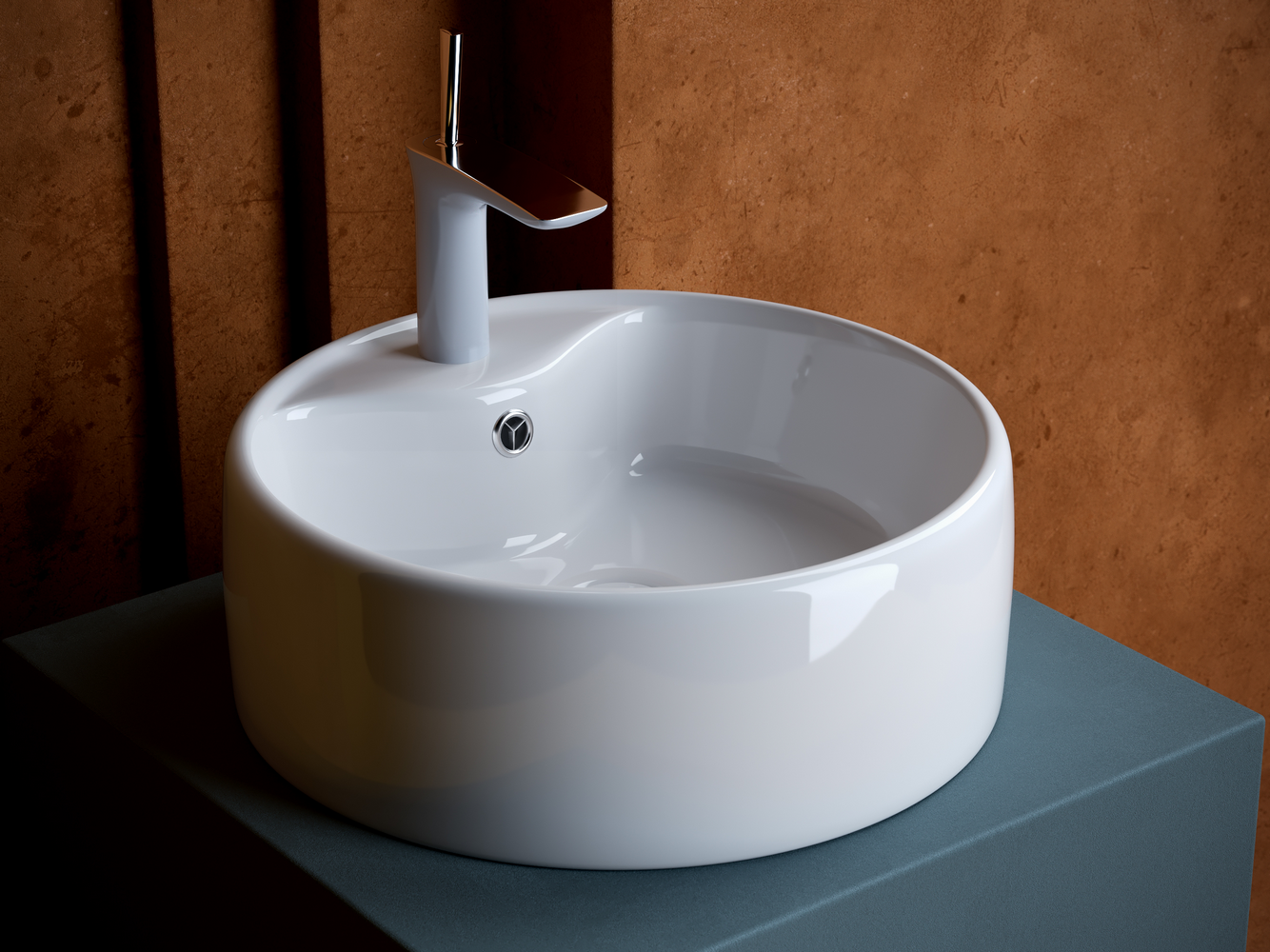 Фото Раковина Ceramicanova Element CN5027 накладная 40 × 40 × 15 см, белый глянцевый
