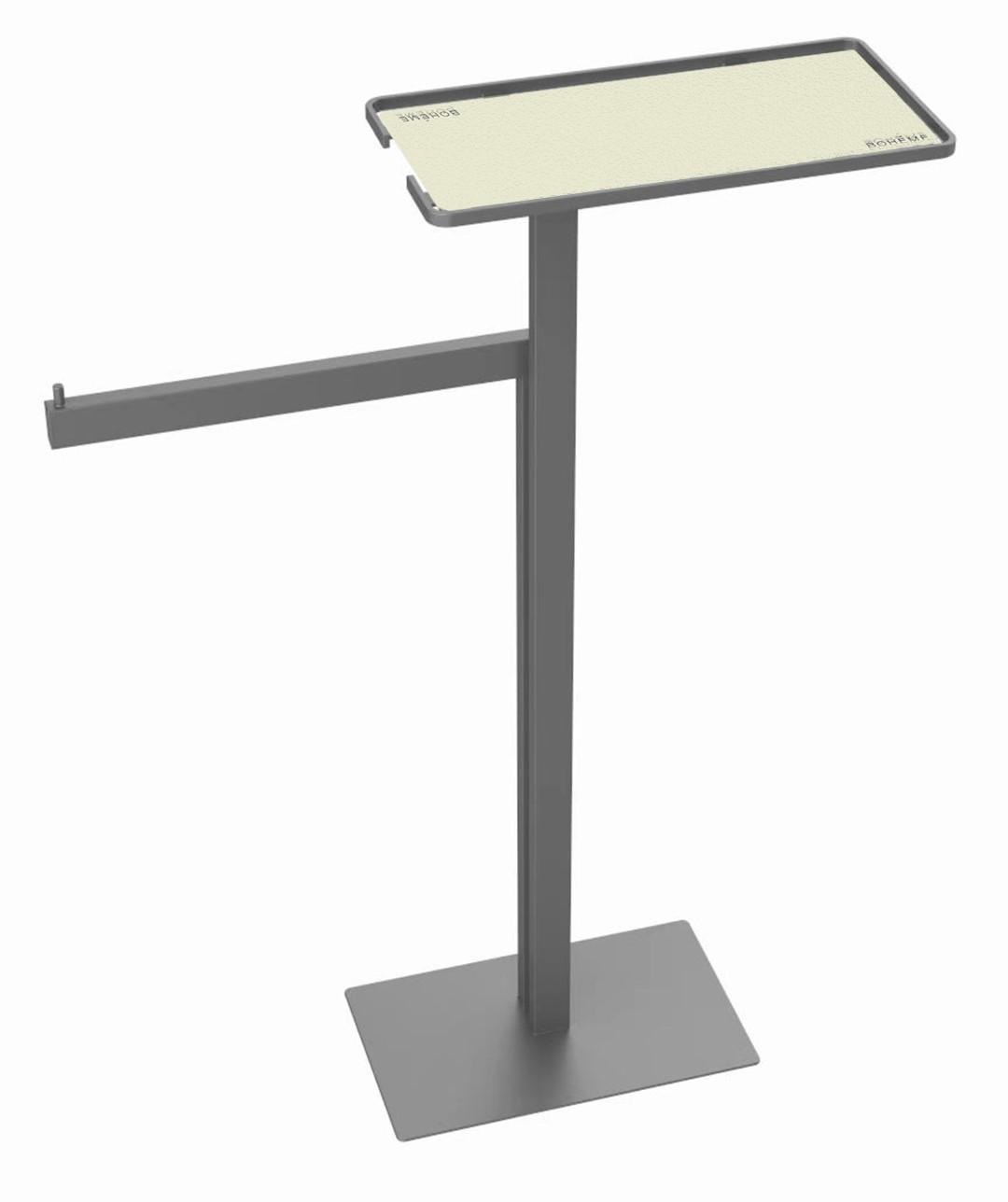 Фото Стойка Boheme 10952-NB с полотенцедержателем и полкой никель браш