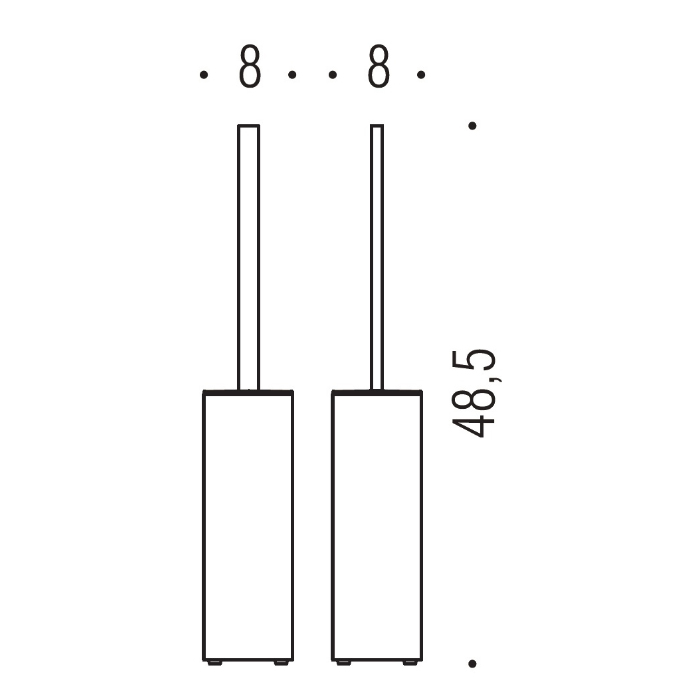 Фото Ершик Colombo Look B1606.GL напольный графит глянец