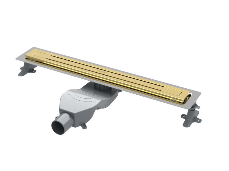 Фото Душевой лоток Boheme Premium Trendy 983-80-G, 80 см, с сифоном, золото глянец