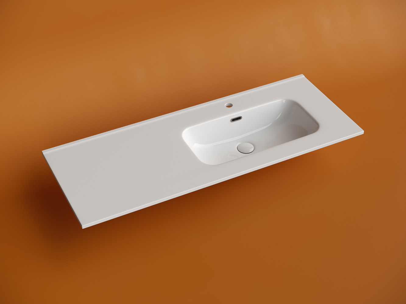 Фото Раковина Ceramicanova Element CN7006R мебельная 121 × 46,5 × 18 см, белый глянцевый