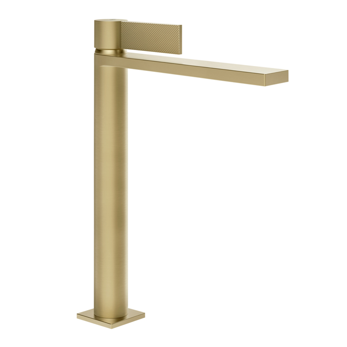 Фото Смеситель Gessi Inverso Diamantato 73653#727 для раковины с донным клапаном, латунь браш pvd
