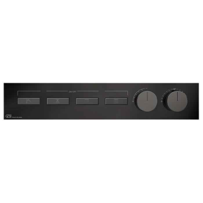 Фото Смеситель Gessi Hi-Fi 63016#706 для душа термостат, черный хром глянец pvd