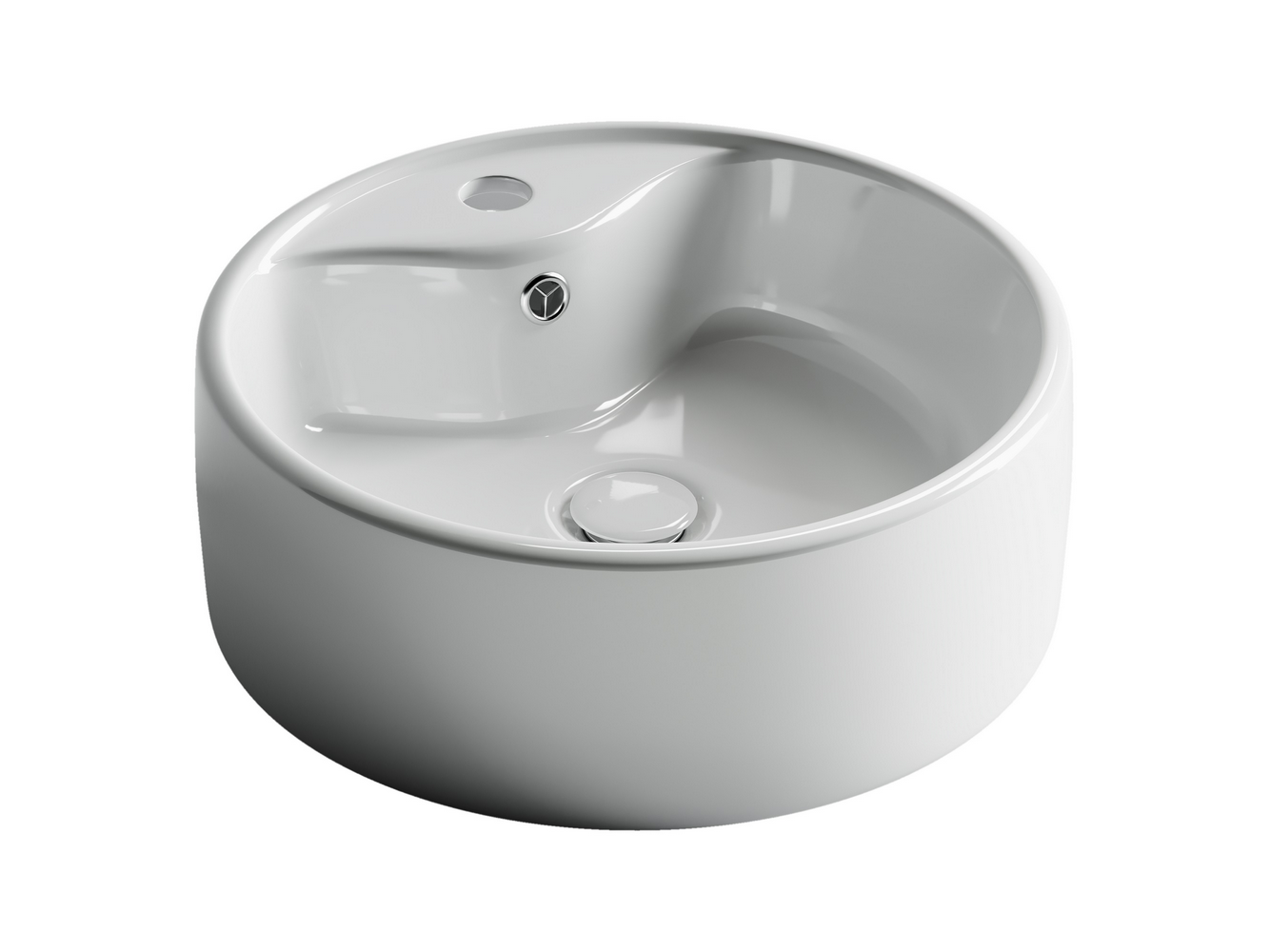 Фото Раковина Ceramicanova Element CN5027 накладная 40 × 40 × 15 см, белый глянцевый