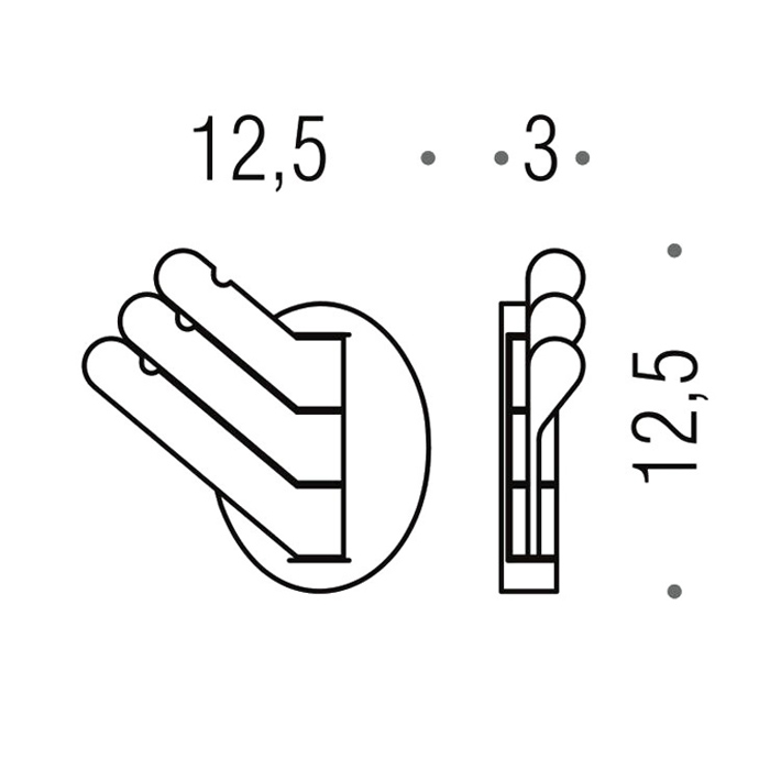 Фото Крючок Colombo Luna BCB17.CR5 хром глянец
