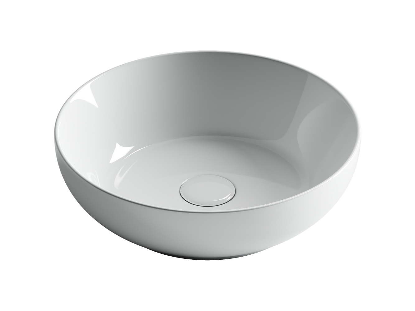 Фото Раковина Ceramicanova Element CN6020 накладная 38 × 38 × 11 см, белый глянцевый